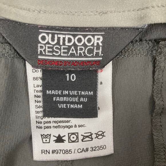 Outdoor Research Ferrosi Stretch Pants Women 10 Gray Hem Drawcords Hike Climbing - Picture 7 of 13